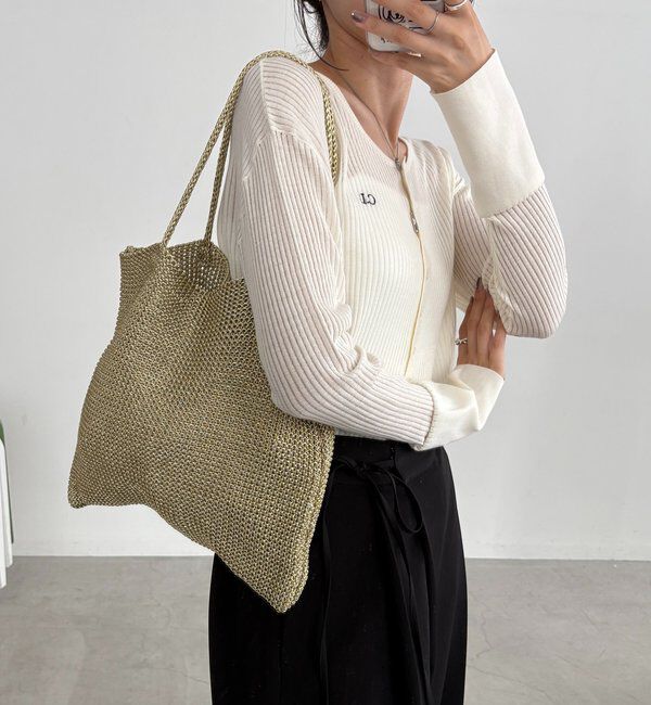  「【PC/A4サイズ収納可】ラメトートバッグ」|トートバッグ|