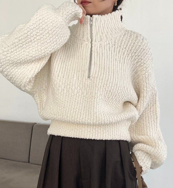  「ハーフジップニット」|ニット・セーター|