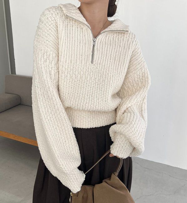  「ハーフジップニット」|ニット・セーター|
