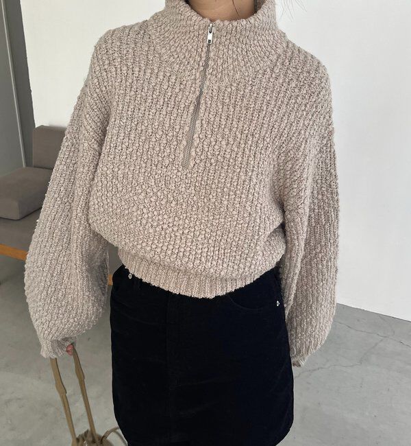  「ハーフジップニット」|ニット・セーター|