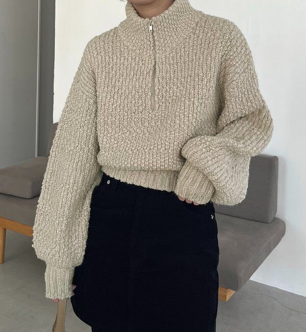  「ハーフジップニット」|ニット・セーター|