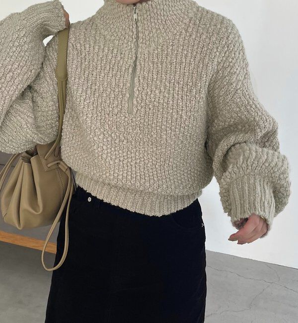 「ハーフジップニット」|ニット・セーター|