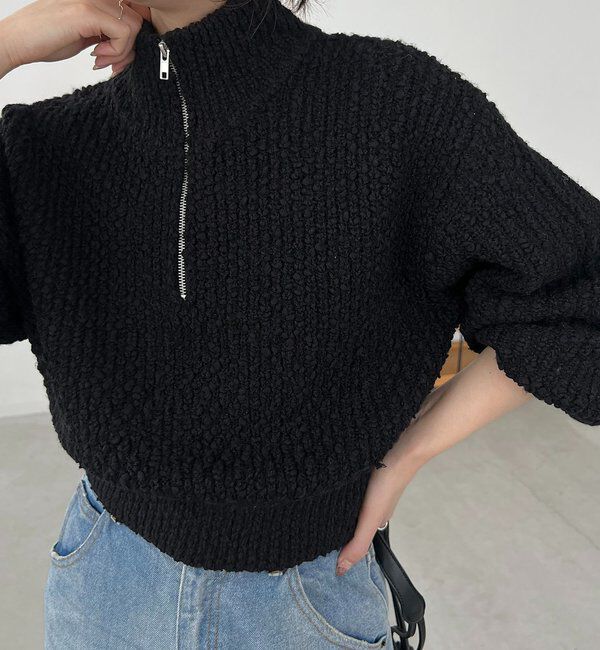  「ハーフジップニット」|ニット・セーター|