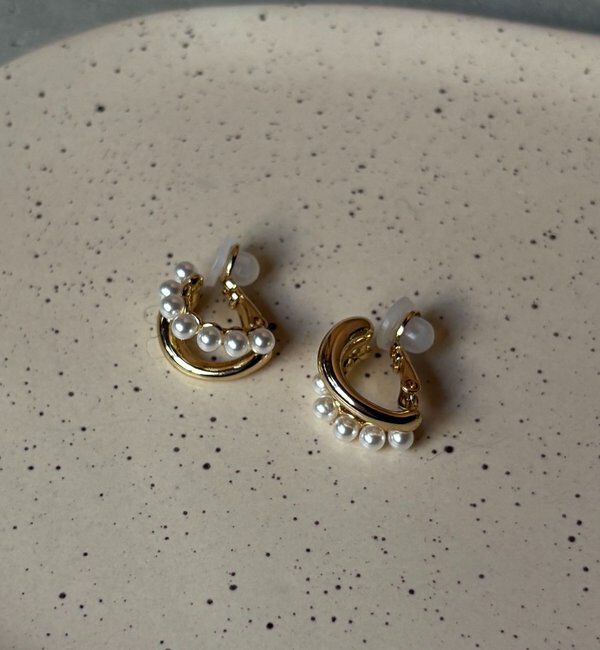  「〈GOLDY/ゴールディ〉2連パールコンビイヤリング」|リング|