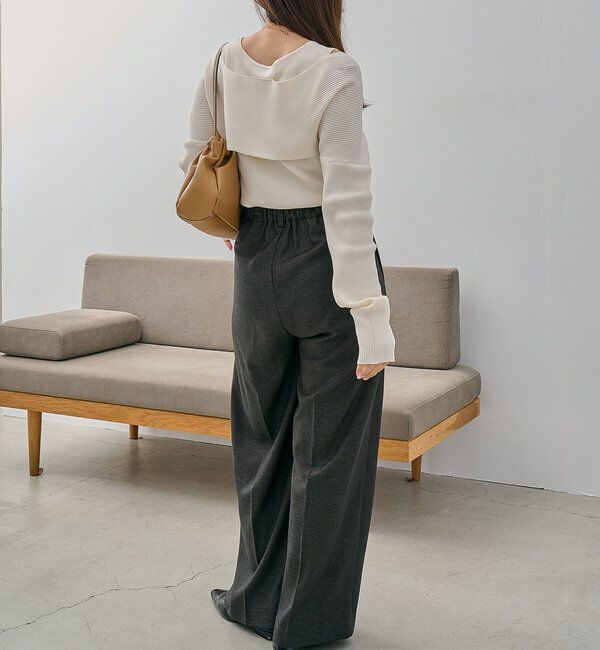  「オフショルクロスレイヤードニット」|ニット・セーター|