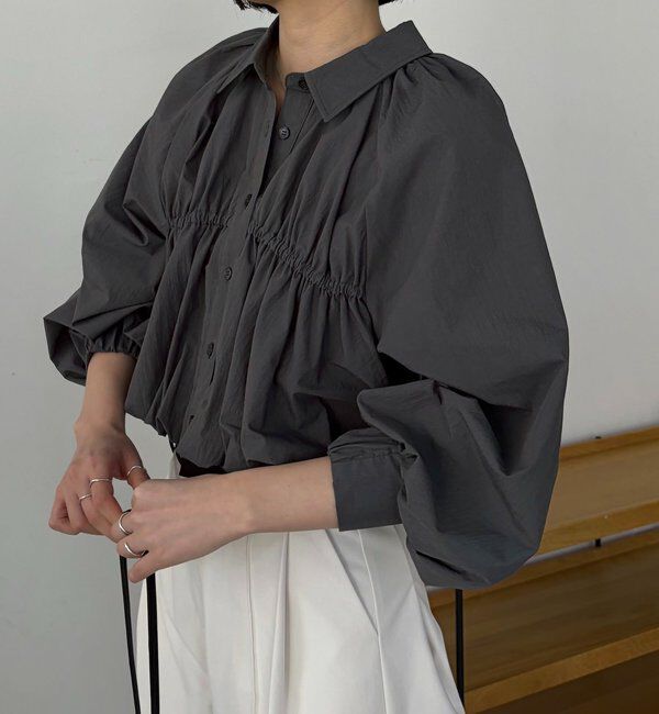  「バルーンクロップシャツ」|シャツ・ブラウス|