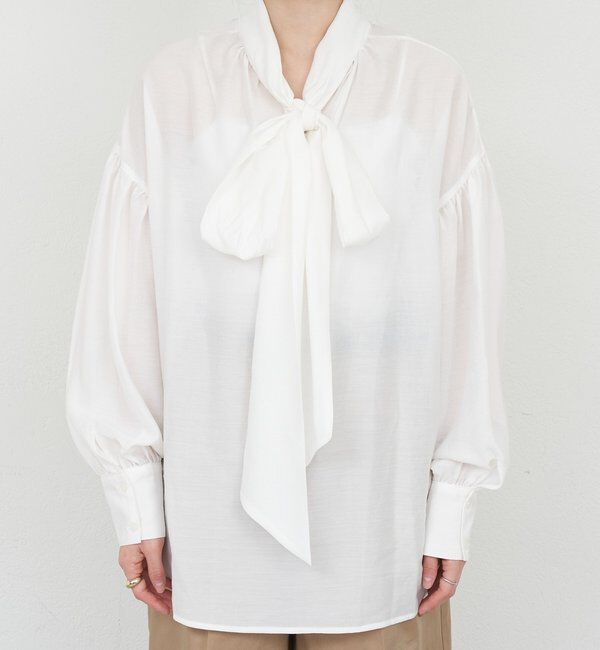  「【26SS予約】ボウタイブラウス」|シャツ・ブラウス|