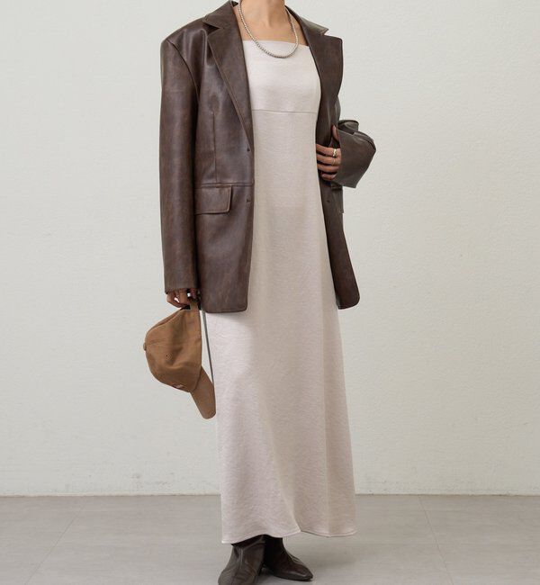  「サテンキャミワンピース」|ワンピース|