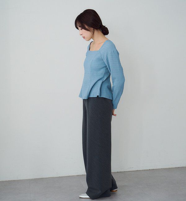  「【26SS予約】スクエアネックペプラムカットソー」|Tシャツ・カットソー|