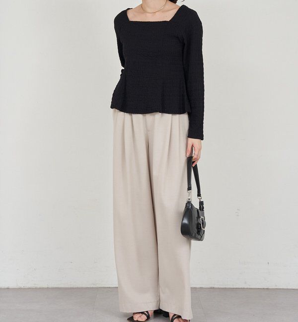  「【26SS予約】スクエアネックペプラムカットソー」|Tシャツ・カットソー|