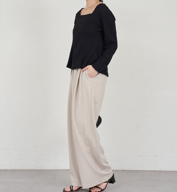  「【26SS予約】スクエアネックペプラムカットソー」|Tシャツ・カットソー|