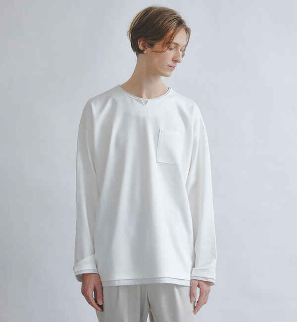 ABAHOUSE「【レイヤード】キーネック ロングスリーブ Tシャツ」|Tシャツ・カットソー|
