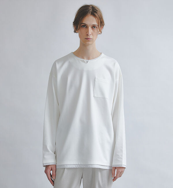 ABAHOUSE「【レイヤード】キーネック ロングスリーブ Tシャツ」|Tシャツ・カットソー|
