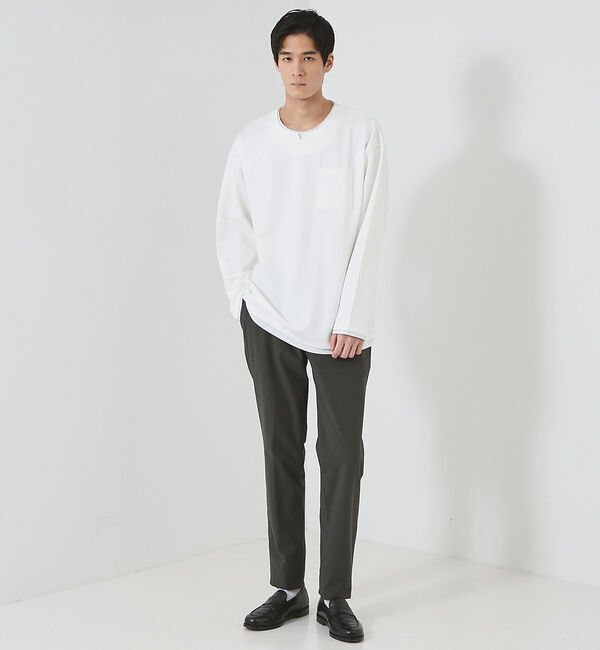 ABAHOUSE「【レイヤード】キーネック ロングスリーブ Tシャツ」|Tシャツ・カットソー|
