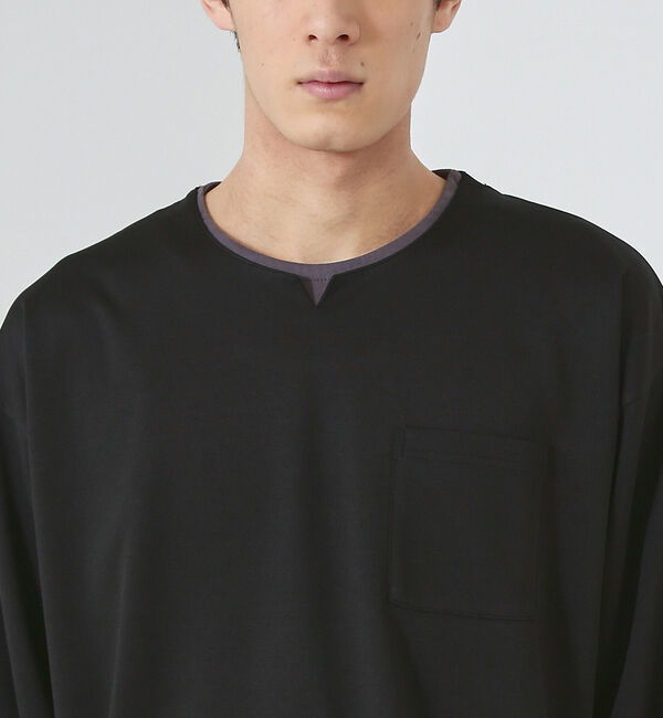 ABAHOUSE「【レイヤード】キーネック ロングスリーブ Tシャツ」|Tシャツ・カットソー|