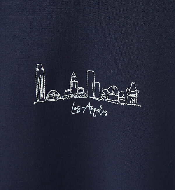 ABAHOUSE「【CITY】刺繍 ポンチ 半袖Tシャツ」|Tシャツ・カットソー|