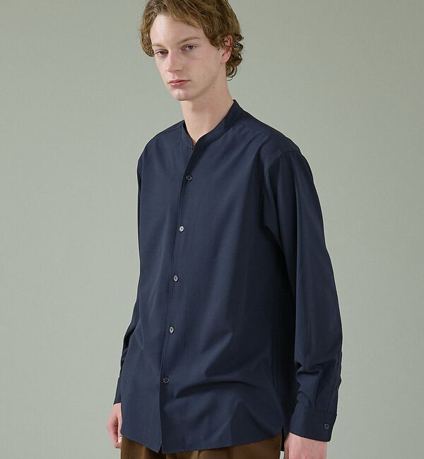 ABAHOUSE「Vネック スキッパーシャツ / バンドカラー」|シャツ・ブラウス|