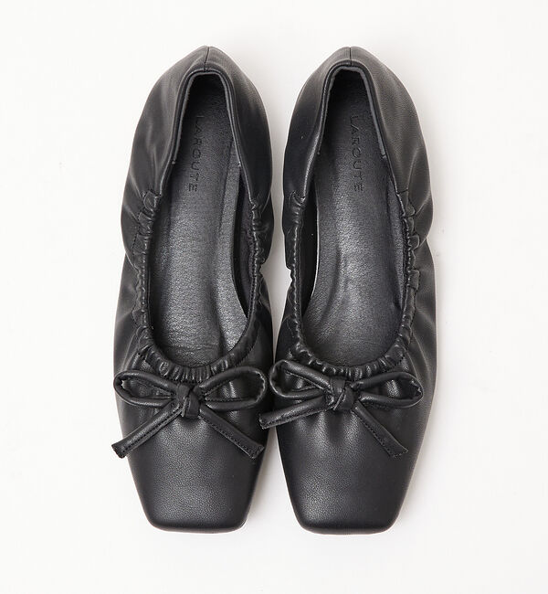 AU BANNISTER「【LAROUTE】ギャザーバレエシューズ」|バレエシューズ|