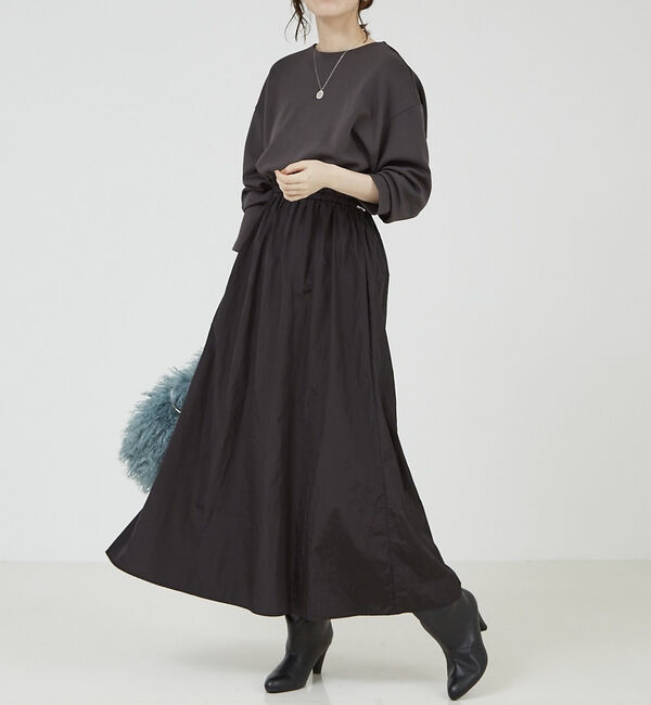 abahouse mavie「【大人のいちまんワンピ】カットコンビドロストワンピース」|ワンピース|ブラック