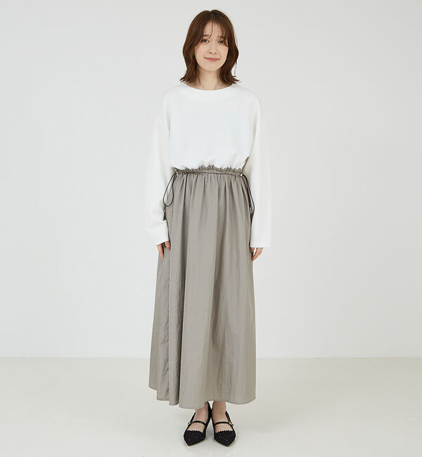 abahouse mavie「【大人のいちまんワンピ】カットコンビドロストワンピース」|ワンピース|