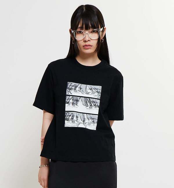 Soffitto「《コラボ》【Soffitto&times;TINDA】プリントTシャツ」|Tシャツ・カットソー|ブラック系その他