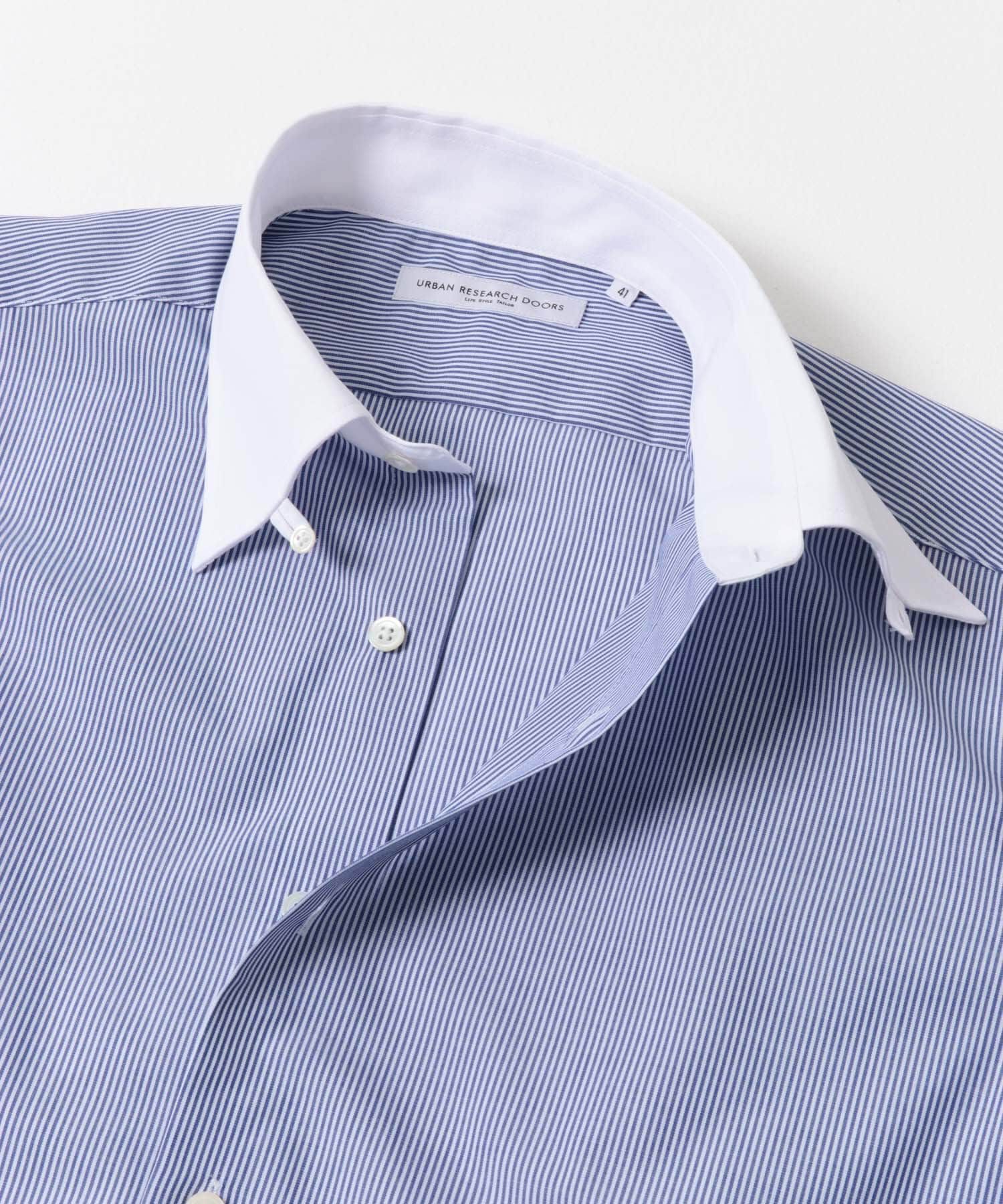 URBAN RESEARCH DOORS「『イージーケア』LIFE STYLE TAILOR　タブカラークレリックシャツ」|シャツ・ブラウス|