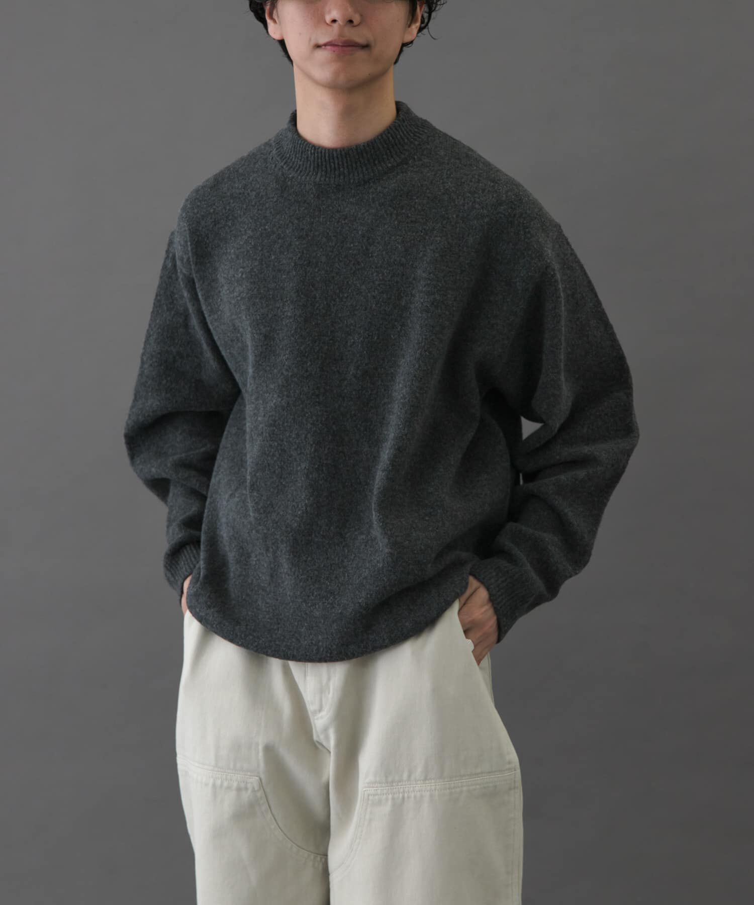 URBAN RESEARCH DOORS「FORK&SPOON　Ricotta モックネックニット」|ニット・セーター|