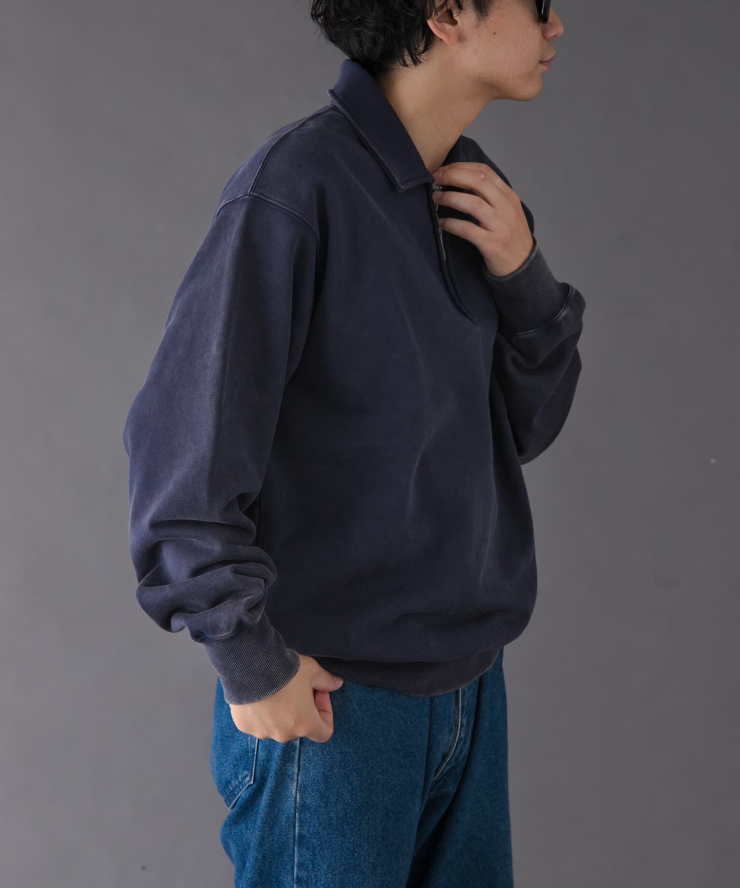 URBAN RESEARCH DOORS「FORK&SPOON　サンブリーチハーフジップスウェット」|スウェット・ジャージ|