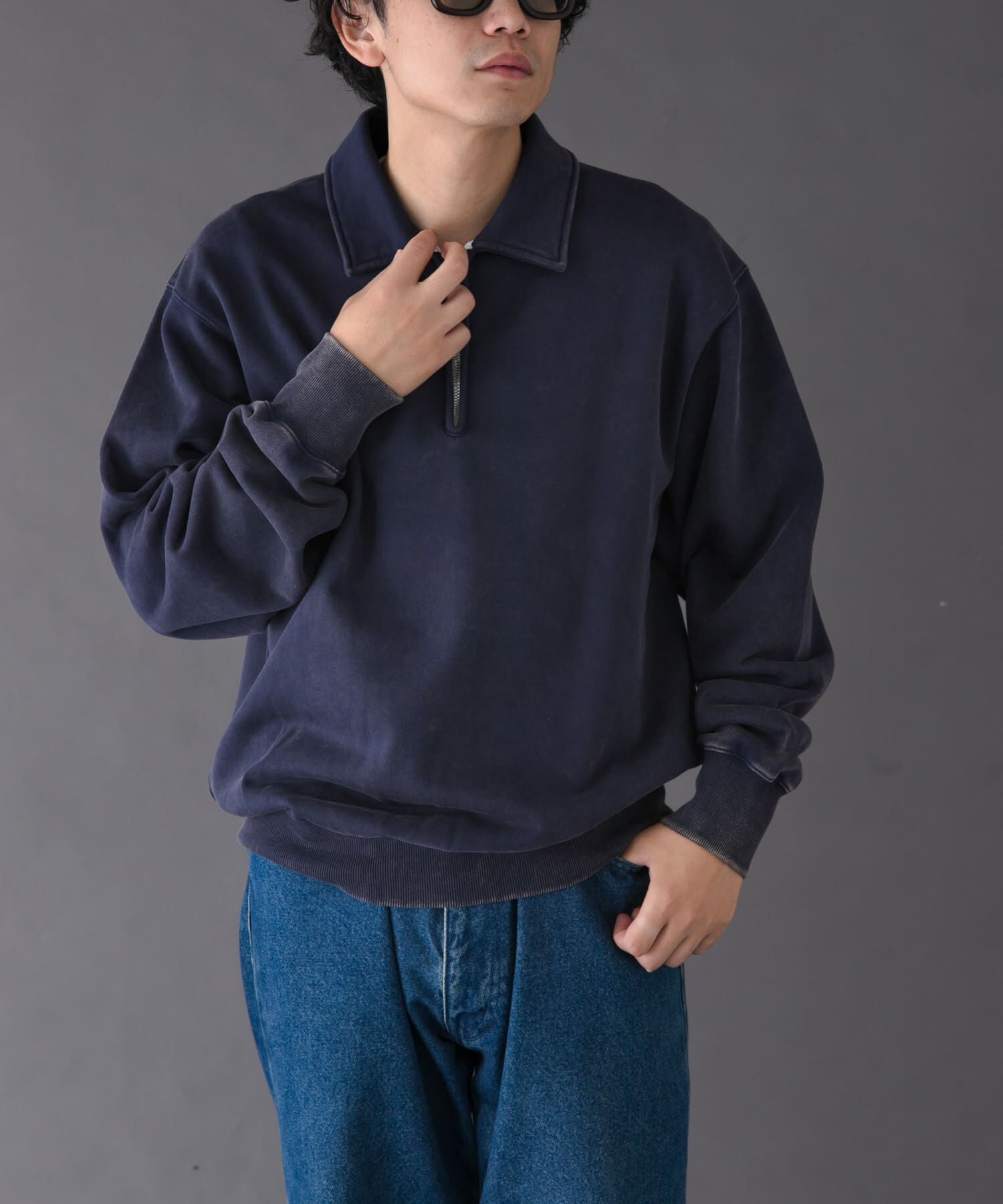 URBAN RESEARCH DOORS「FORK&SPOON　サンブリーチハーフジップスウェット」|スウェット・ジャージ|