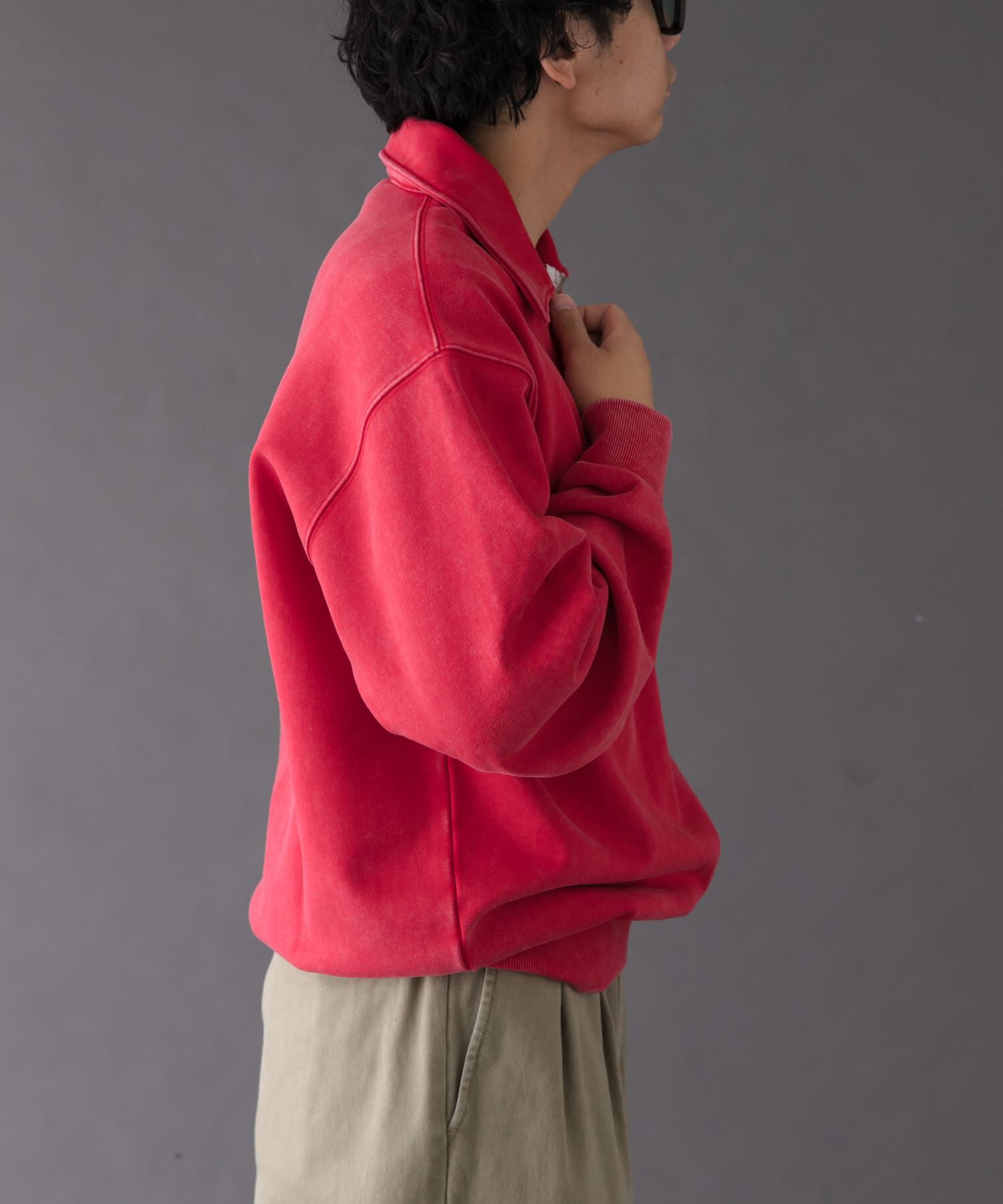 URBAN RESEARCH DOORS「FORK&SPOON　サンブリーチハーフジップスウェット」|スウェット・ジャージ|