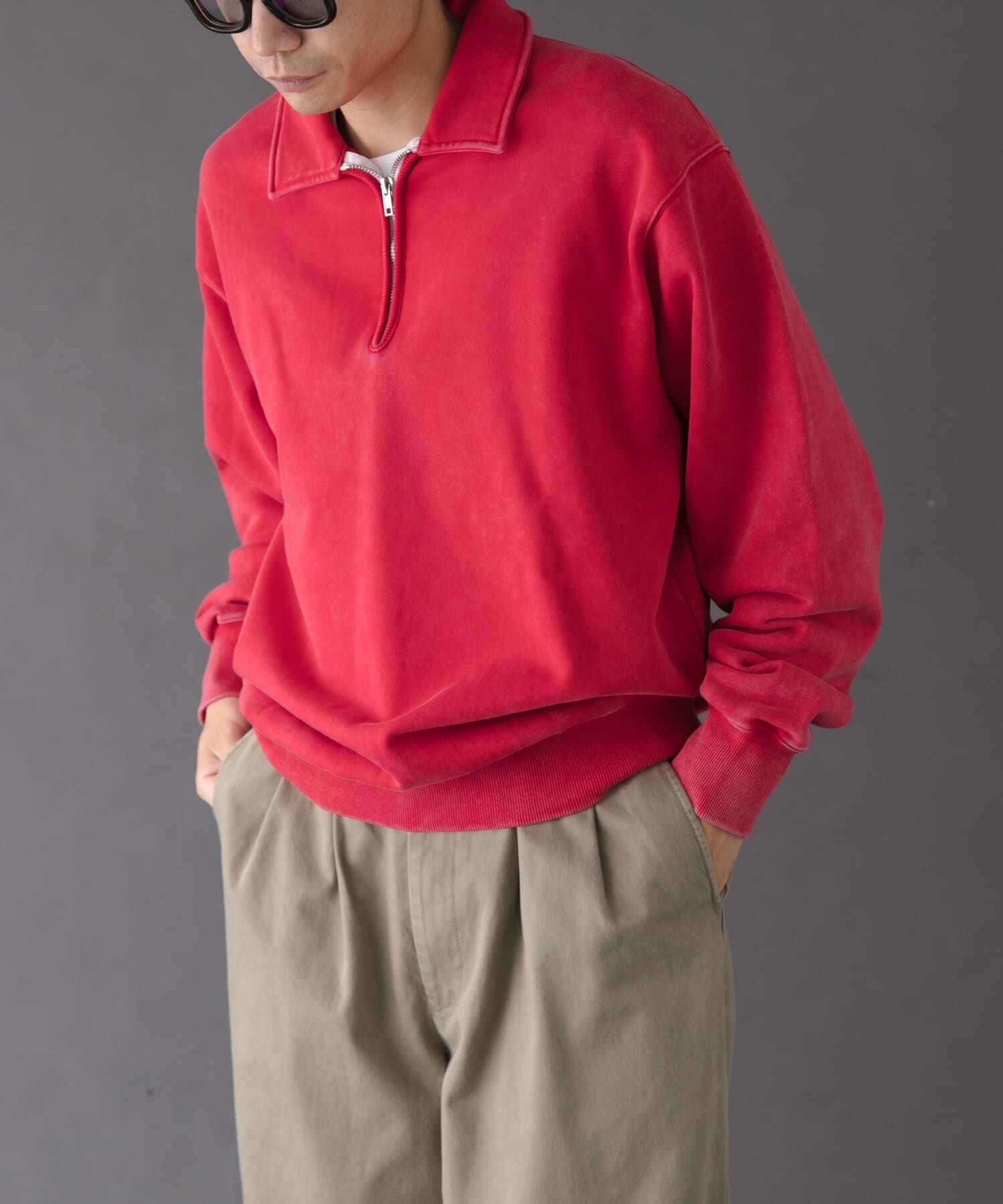 URBAN RESEARCH DOORS「FORK&SPOON　サンブリーチハーフジップスウェット」|スウェット・ジャージ|