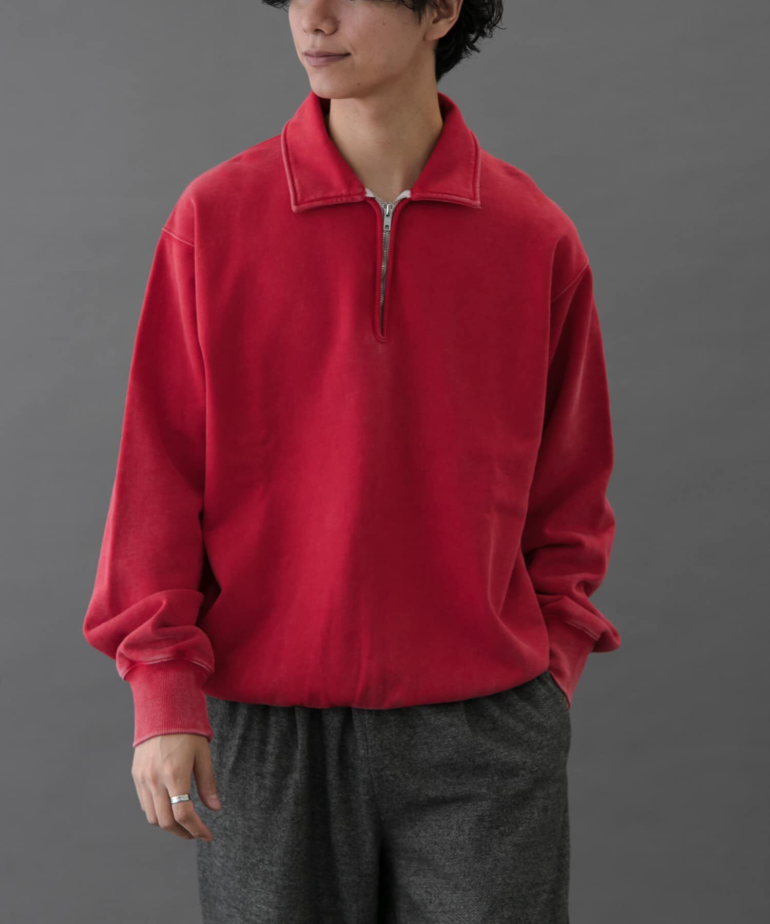 URBAN RESEARCH DOORS「FORK&SPOON　サンブリーチハーフジップスウェット」|スウェット・ジャージ|