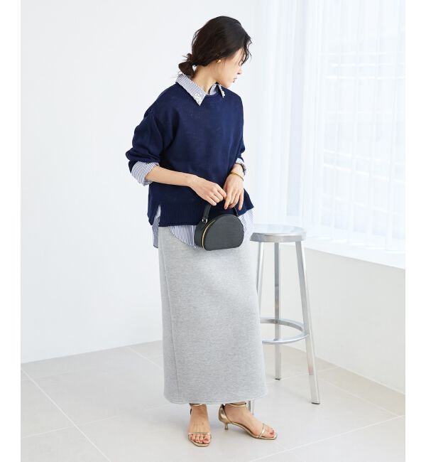  「《手洗い可能》リネンライクニットプルオーバー」|ニット・セーター|