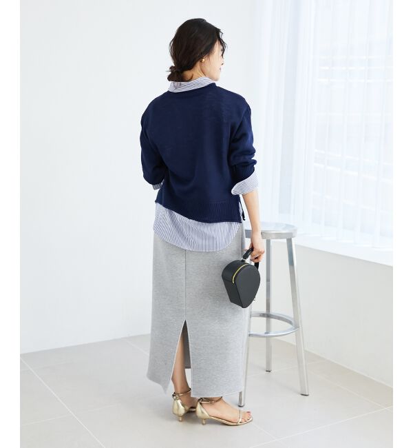  「《手洗い可能》リネンライクニットプルオーバー」|ニット・セーター|