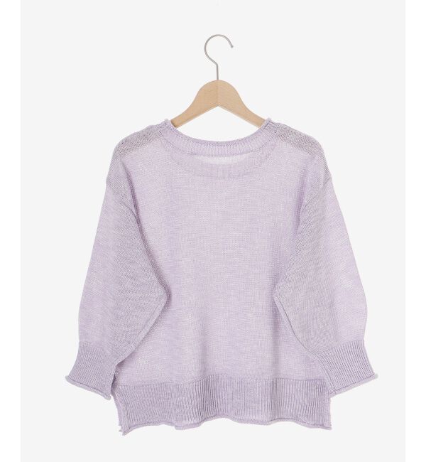  「《手洗い可能》リネンライクニットプルオーバー」|ニット・セーター|