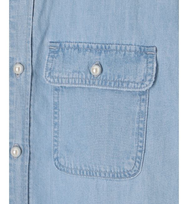  「スタンドネックパールボタンハーフスリーブシャツ」|シャツ・ブラウス|