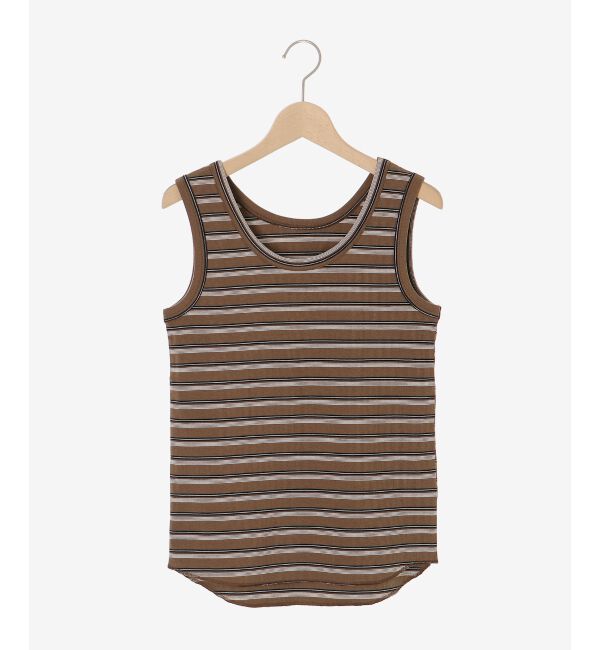  「マルチボーダーリブタンク」|タンクトップ|