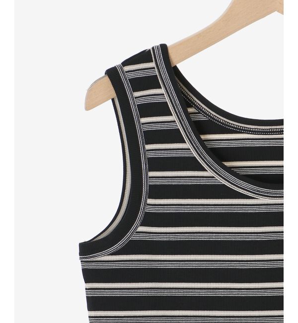  「マルチボーダーリブタンク」|タンクトップ|