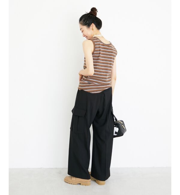  「マルチボーダーリブタンク」|タンクトップ|