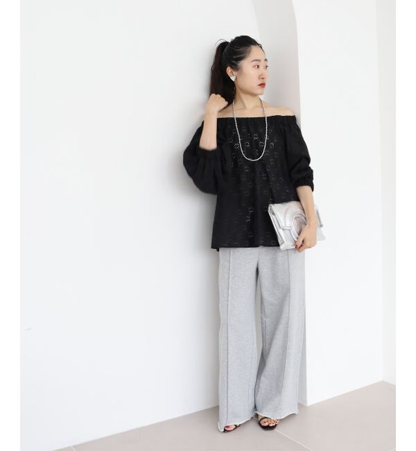  「《手洗い可能》レースオフショルブラウス」|シャツ・ブラウス|