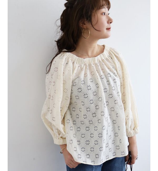  「《手洗い可能》レースオフショルブラウス」|シャツ・ブラウス|