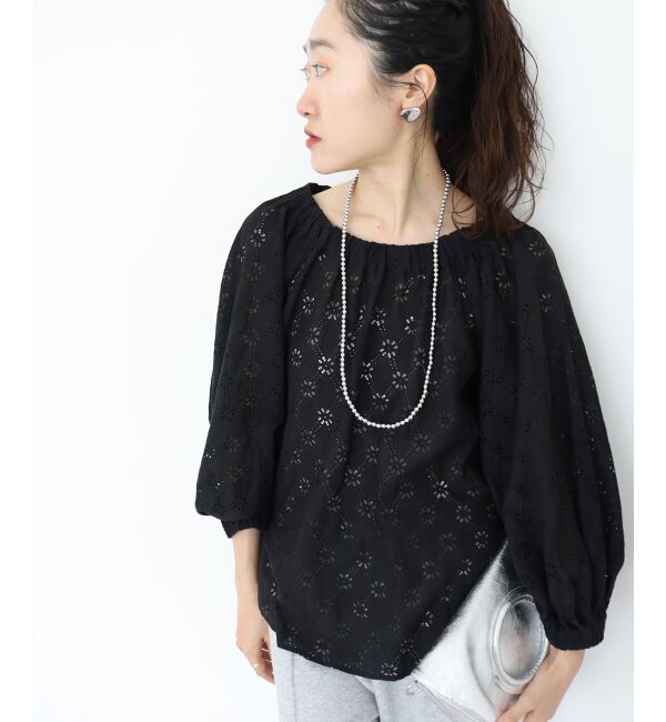  「《手洗い可能》レースオフショルブラウス」|シャツ・ブラウス|