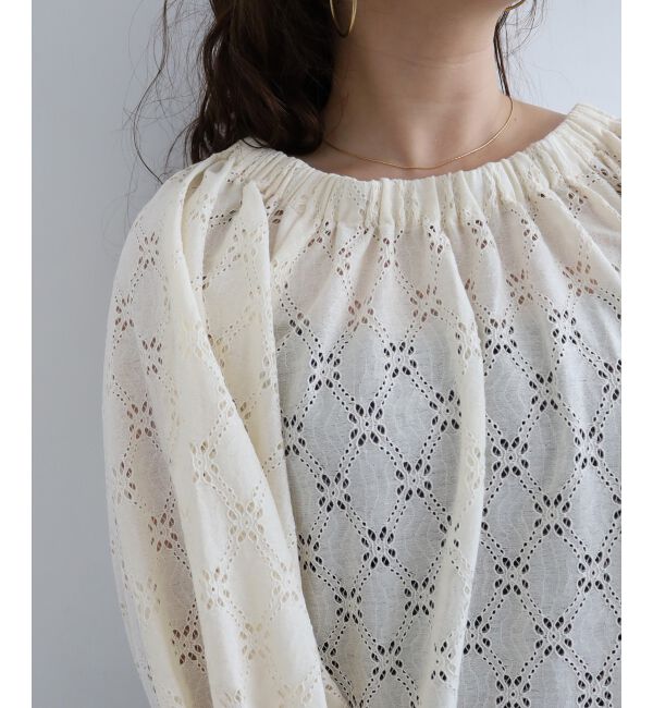  「《手洗い可能》レースオフショルブラウス」|シャツ・ブラウス|