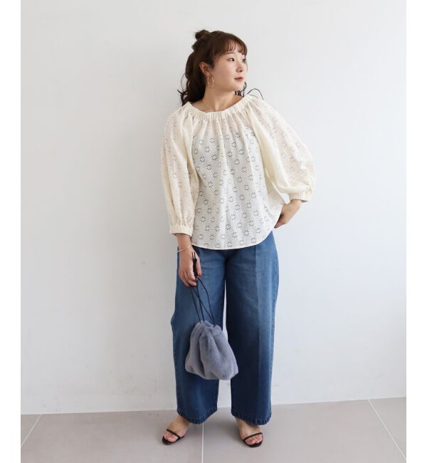  「《手洗い可能》レースオフショルブラウス」|シャツ・ブラウス|