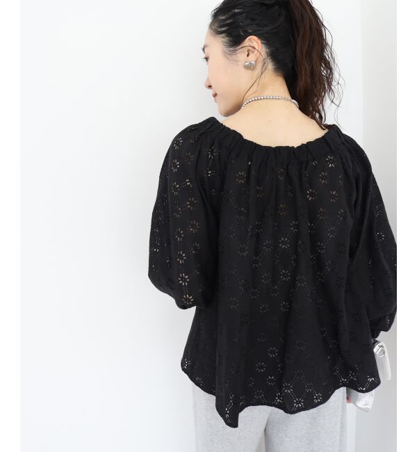  「《手洗い可能》レースオフショルブラウス」|シャツ・ブラウス|