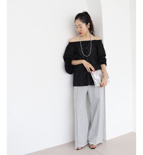  「《手洗い可能》レースオフショルブラウス」|シャツ・ブラウス|