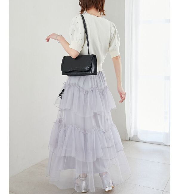  「ハートジャカードパフスリーブニット」|ニット・セーター|