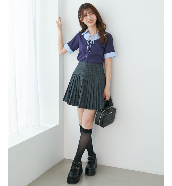  「シャツドッキングカットトップス」|Tシャツ・カットソー|