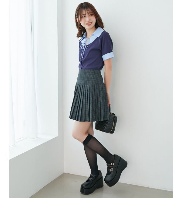  「シャツドッキングカットトップス」|Tシャツ・カットソー|