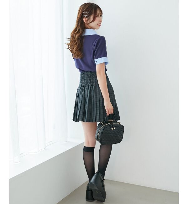  「シャツドッキングカットトップス」|Tシャツ・カットソー|